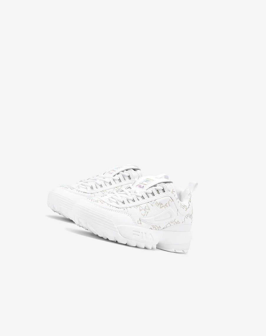 Fila Disruptor 2 Diamante Sneakers Wht/Wht/Irid | 24SQXLKJU