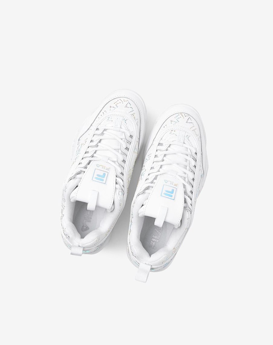 Fila Disruptor 2 Diamante Sneakers Wht/Wht/Irid | 24SQXLKJU