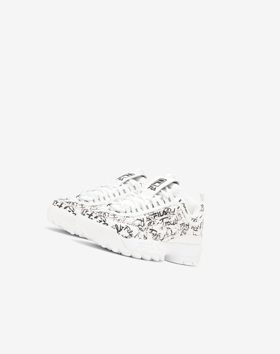 Fila Disruptor 2 Graffiti Sneakers Blancas Negras Blancas | 52NZLPRAB