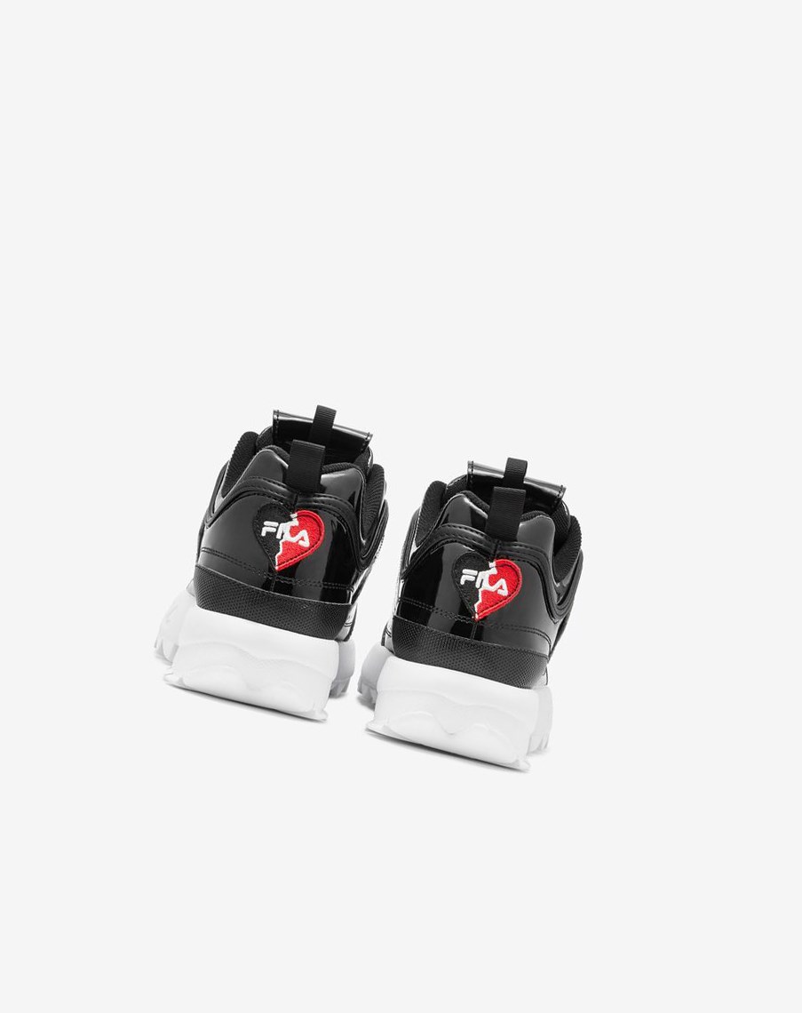Fila Disruptor 2 Heart Sneakers Negras Negras Blancas | 36HJPULEM