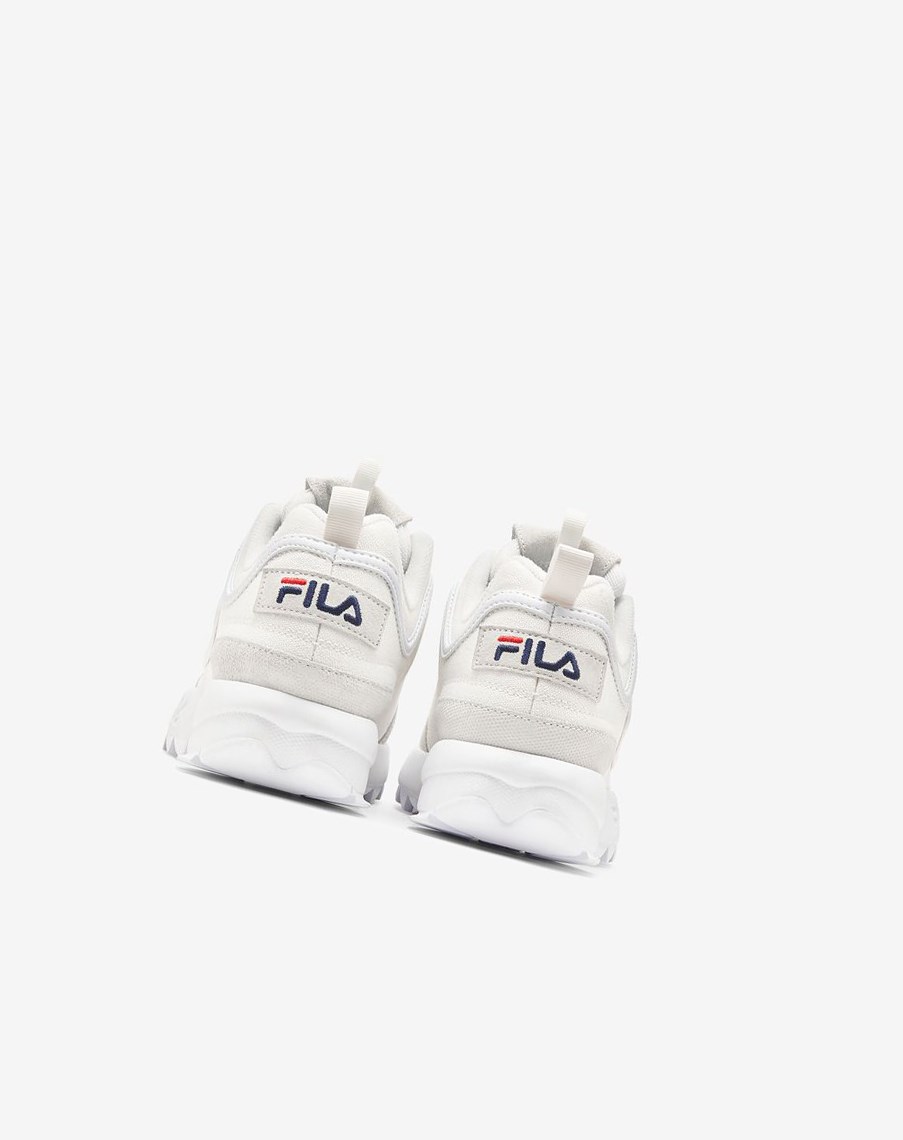 Fila Disruptor 2 Lab Premium Fornido Sneakers Blancas Blancas Azul Marino | 34DUCTGFY