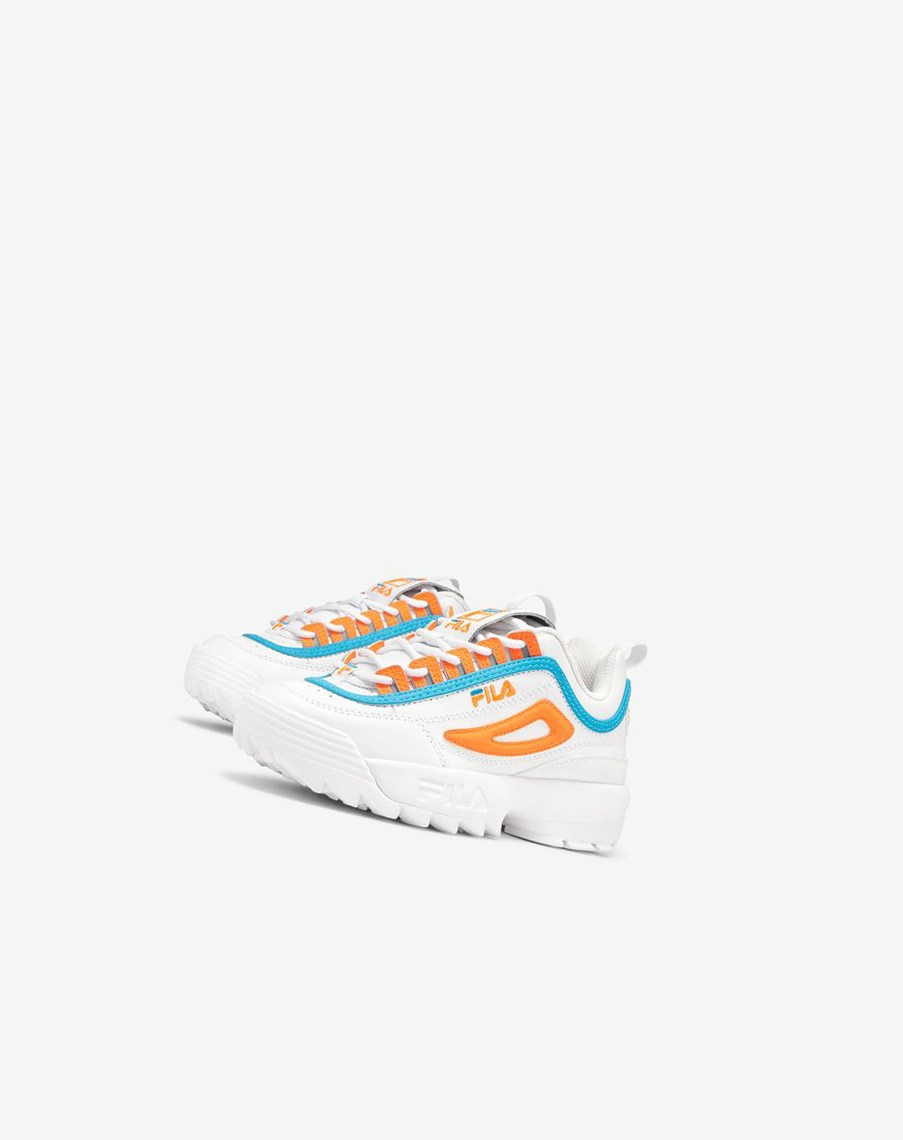Fila Disruptor 2 Sneakers Blancas Azules Naranjas | 01XHSRWQM
