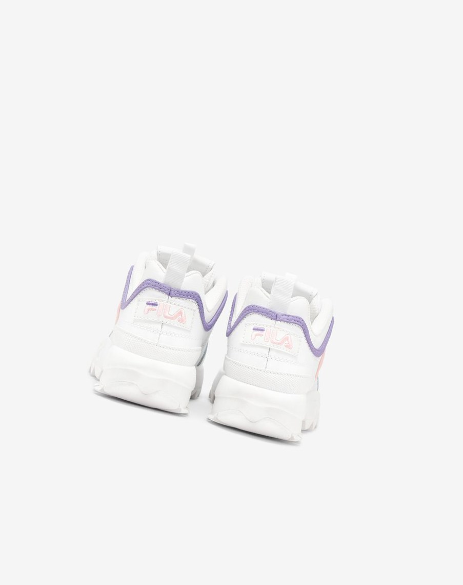 Fila Disruptor 2 Sneakers Blancas Coral Moradas | 40ZVETBOI
