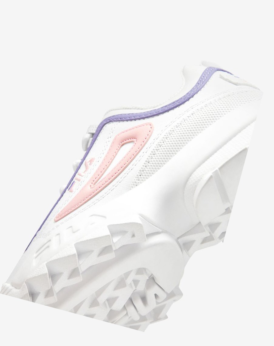 Fila Disruptor 2 Sneakers Blancas Coral Moradas | 40ZVETBOI
