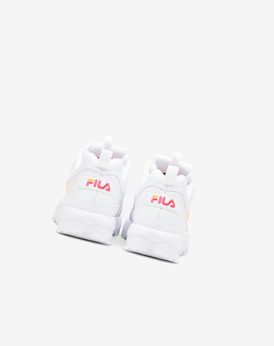 Fila Disruptor 2 Stitch Sneakers Blancas Rosas Naranjas | 03XLDPGNC