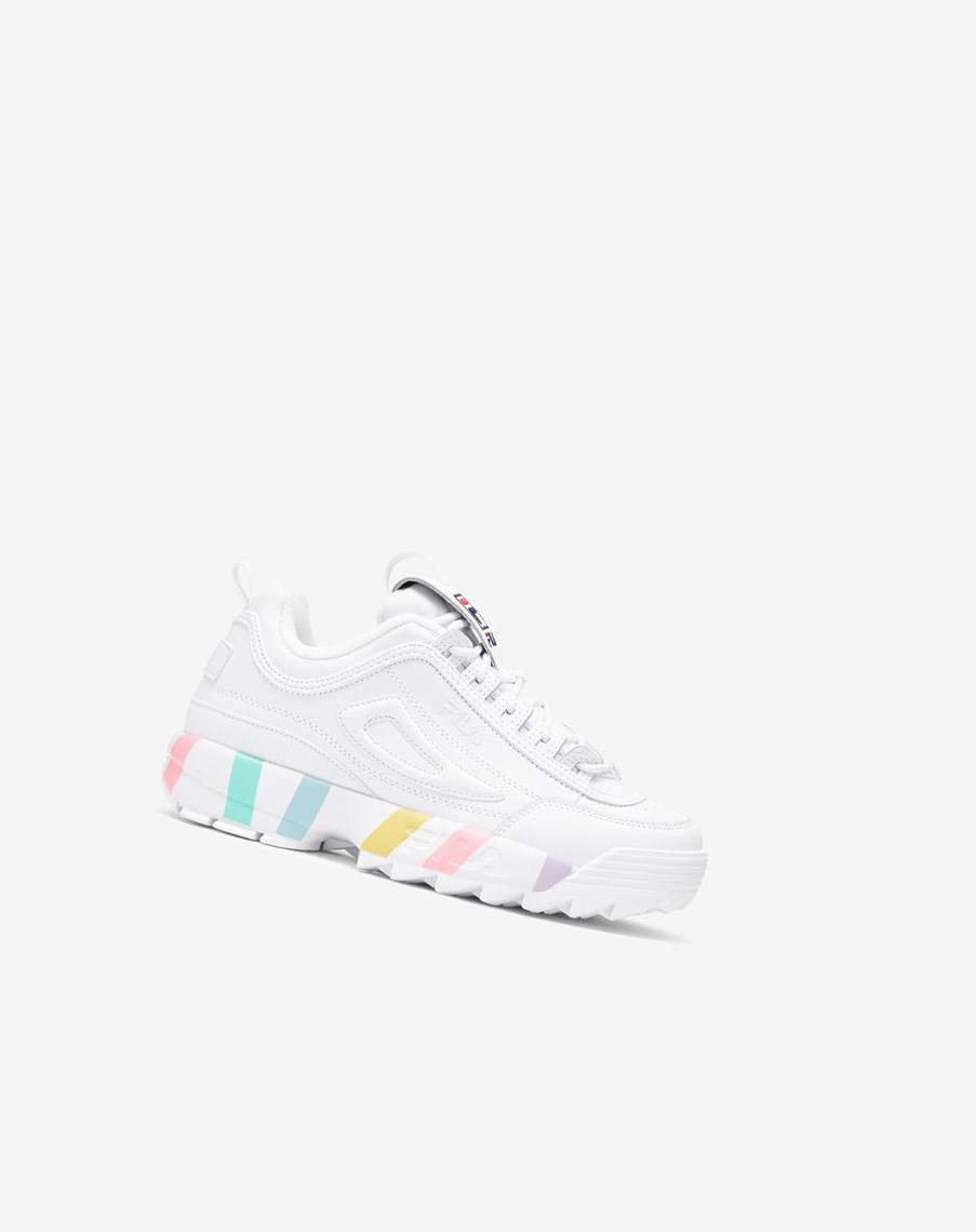 Fila Disruptor 2 Stripe Midsole Sneakers Blancas Azules | 51LJHBCKV