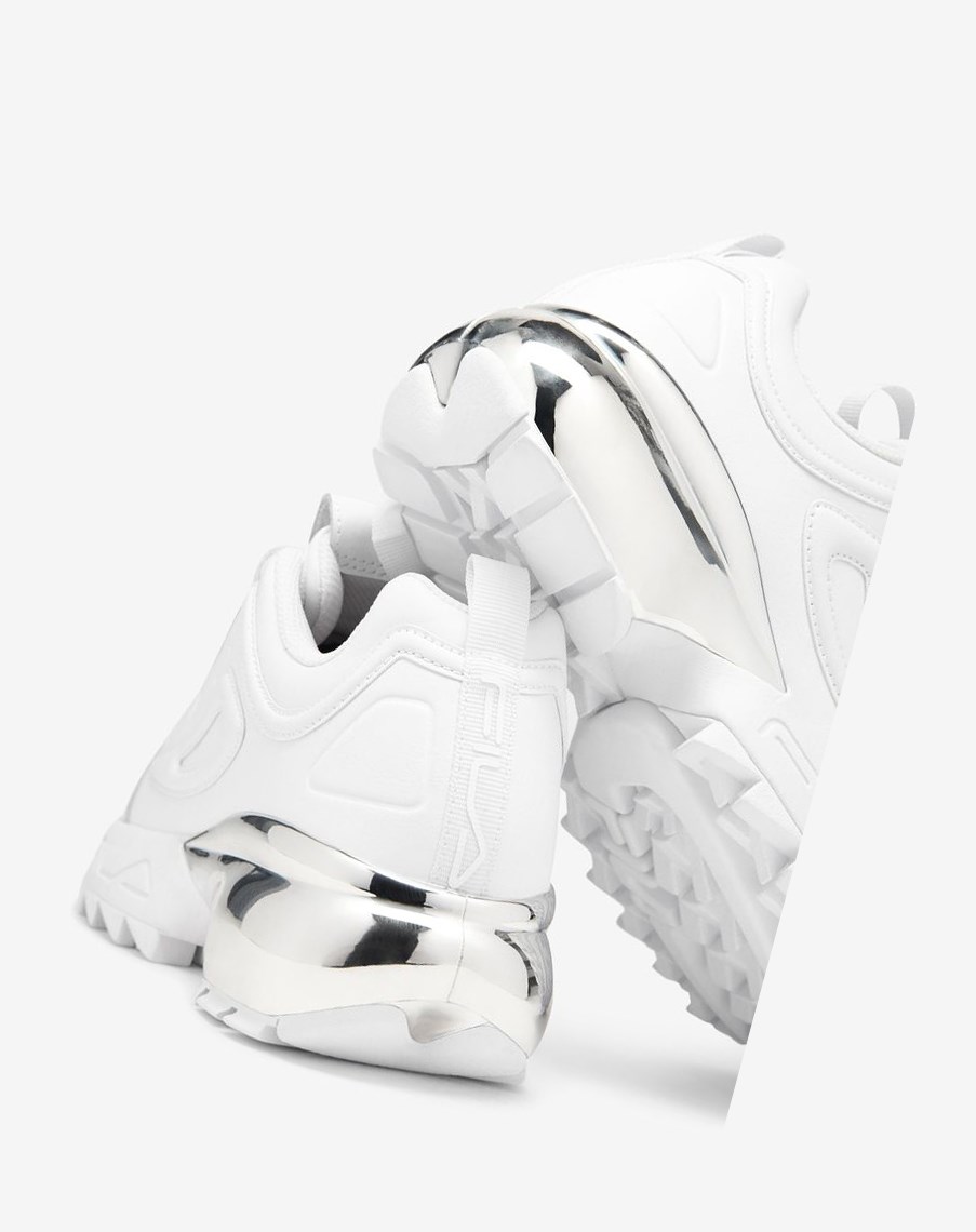 Fila Disruptor 2a Chrome Sneakers Blancas Azul Marino Rojas | 86HSXQBFI