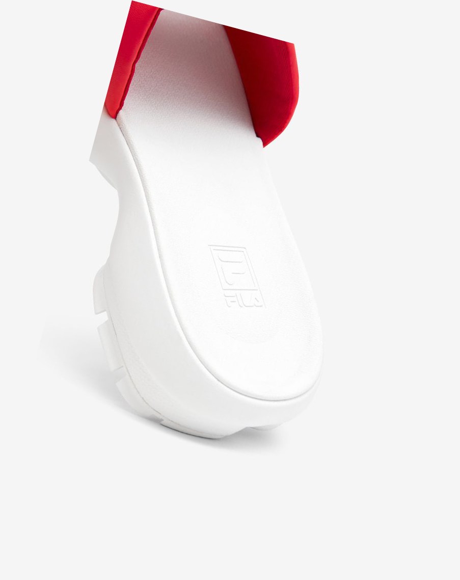 Fila Disruptor Chanclas Chanclas Sandals Blancas Rojas Blancas | 34MREYUTF