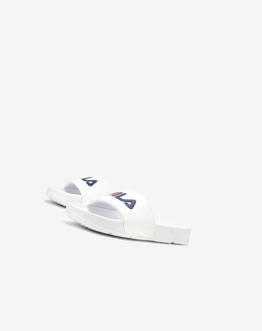 Fila Drifter Chanclas Sandals Blancas Azul Marino Rojas | 75MBDFPHL