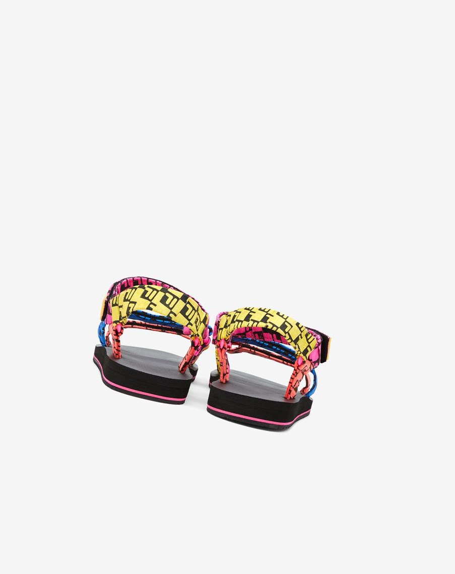 Fila Drifter Ts Bandana Sandals Negras Azules | 17SGAFRDK