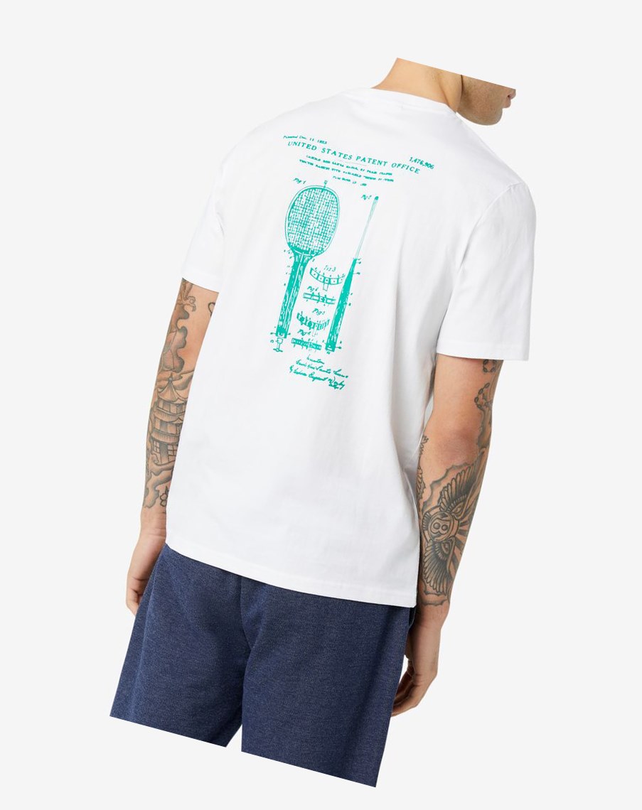 Fila Edgecumbe Corta Sleeve Tee Blancas Verde | 26MWQLGVE