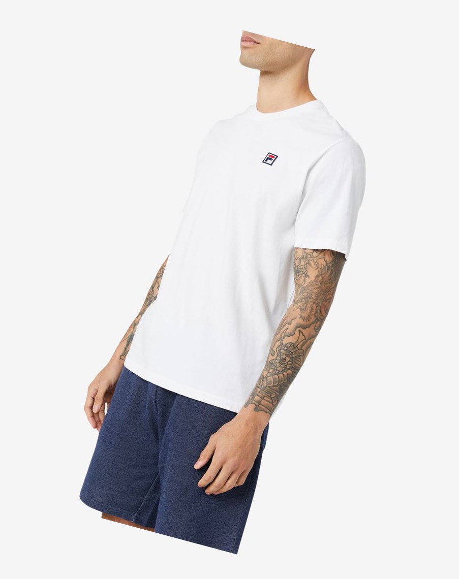 Fila Edgecumbe Corta Sleeve Tee Blancas Verde | 68QXNALHI
