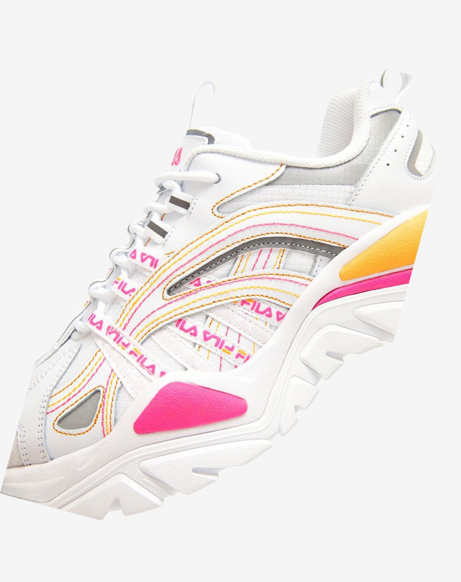Fila Electrove Stitch Sneakers Blancas Rosas Naranjas | 63NCHROPB