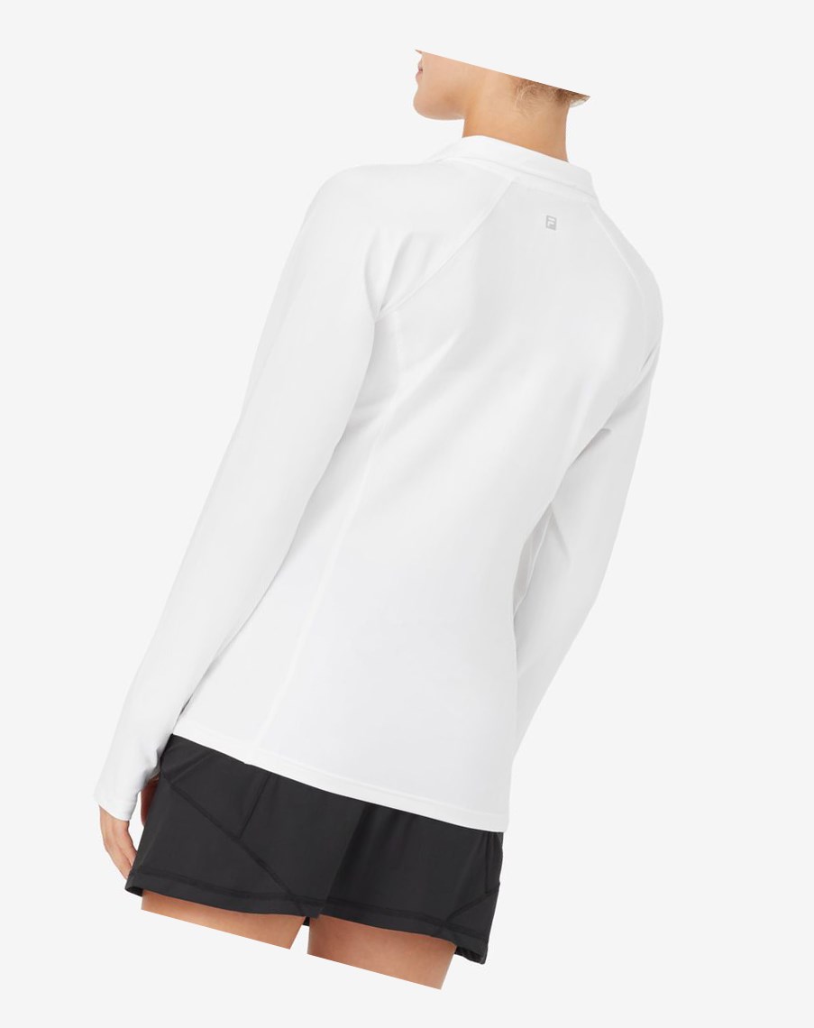 Fila Essentials 1/2 Zip Blancas | 25VUXAYEG