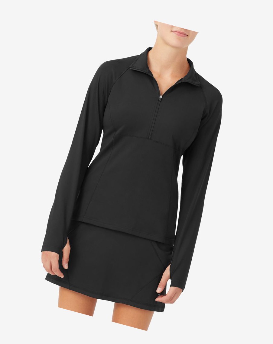 Fila Essentials 1/2 Zip Negras | 41MPSCOKE