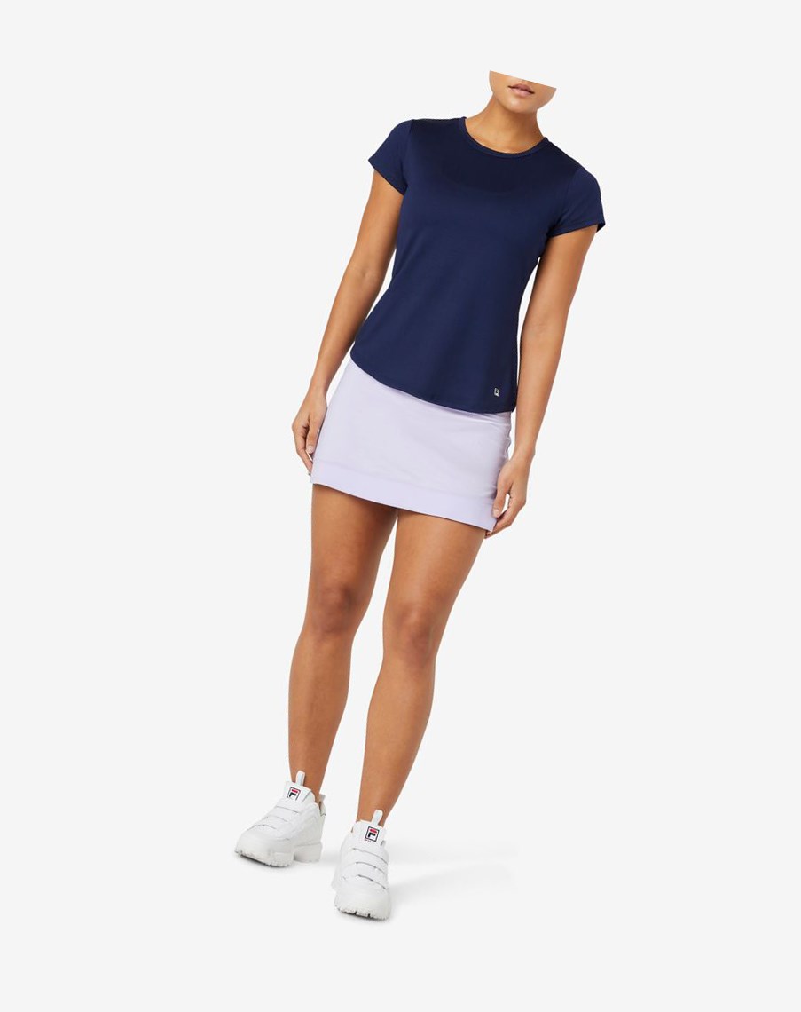 Fila Essentials Corta Sleeve Top Azul Marino | 86XUJNAYB