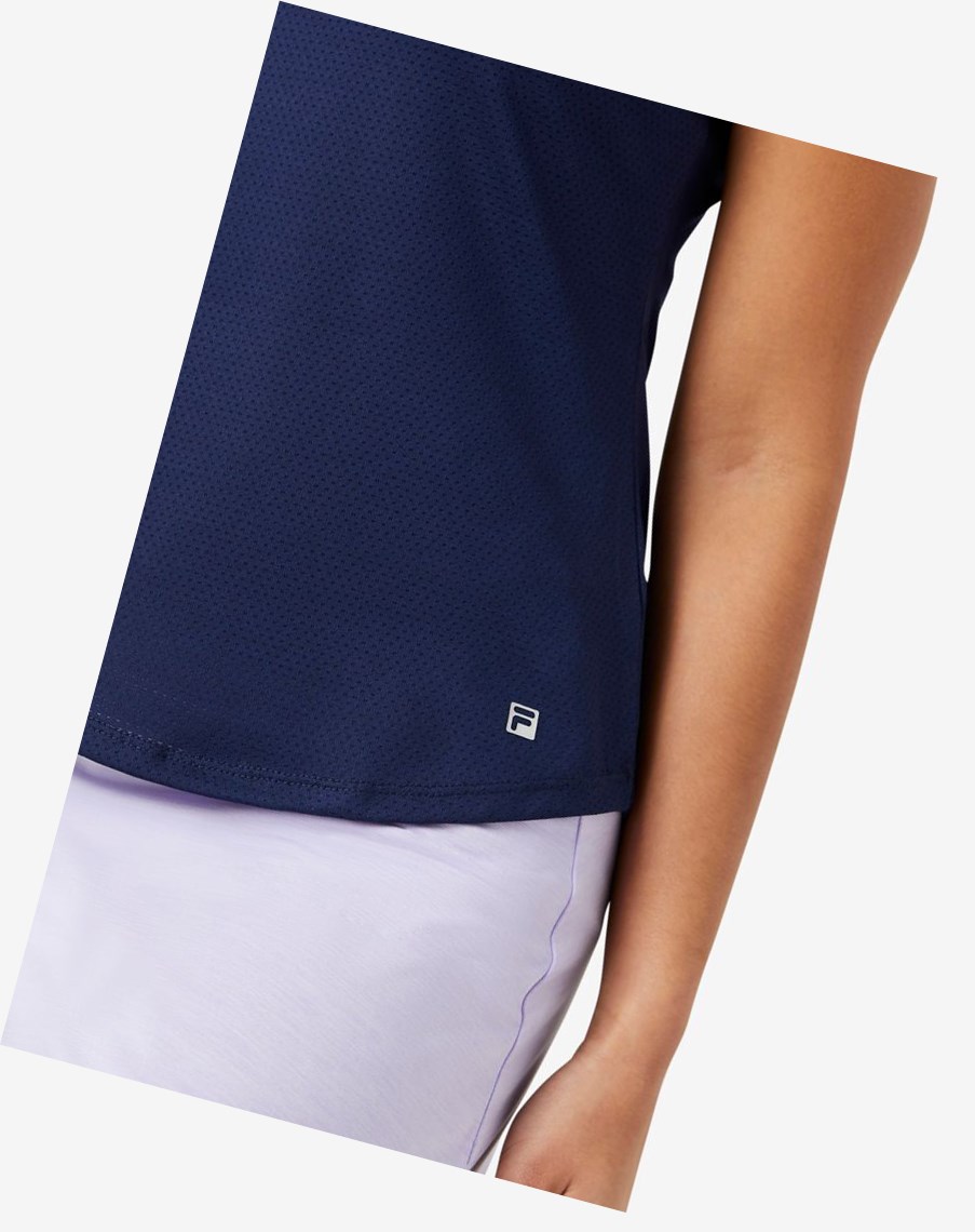 Fila Essentials Corta Sleeve Top Azul Marino | 86XUJNAYB