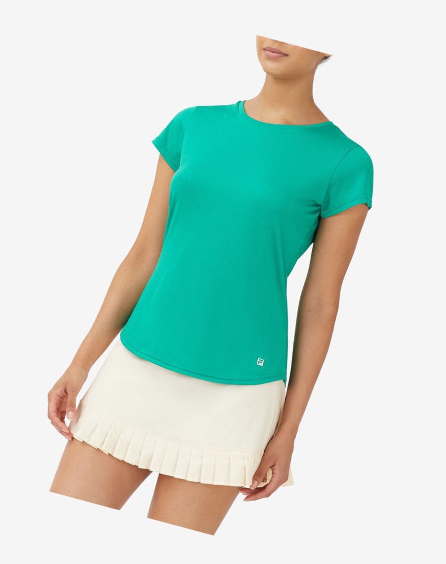 Fila Essentials Corta Sleeve Top Verde | 07NEZOAWT