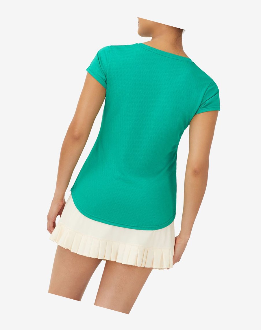 Fila Essentials Corta Sleeve Top Verde | 07NEZOAWT