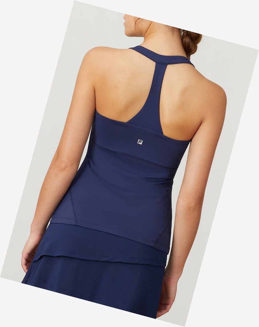 Fila Essentials Halter Tank Azul Marino | 07ZEXQDHS
