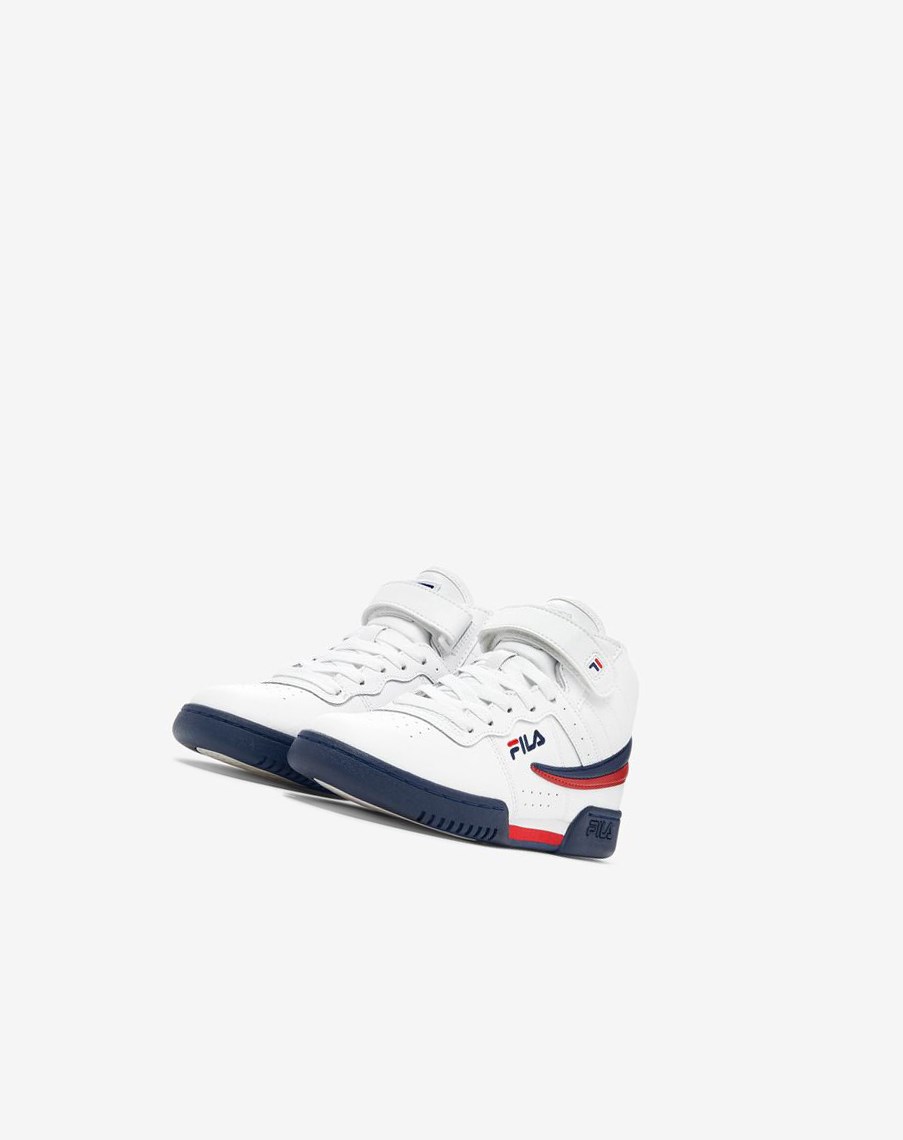 Fila F-13 Sneakers Blancas Azul Marino Rojas | 05SKLBHDN