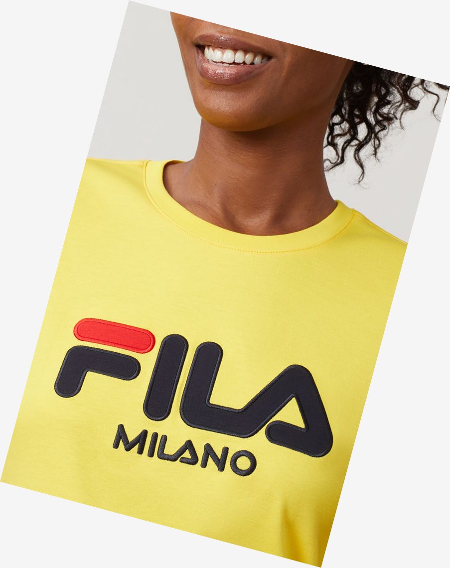 Fila Fila Milano Corta Sleeve Tee Amarillo | 12RLASGTK