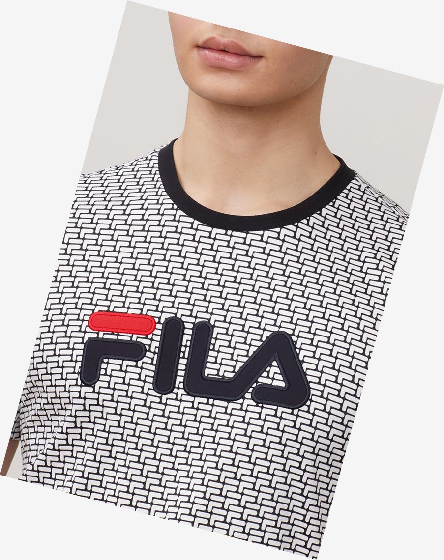 Fila Fila Milano Printed Corta Sleeve Tee Negras | 14FBYXAQH