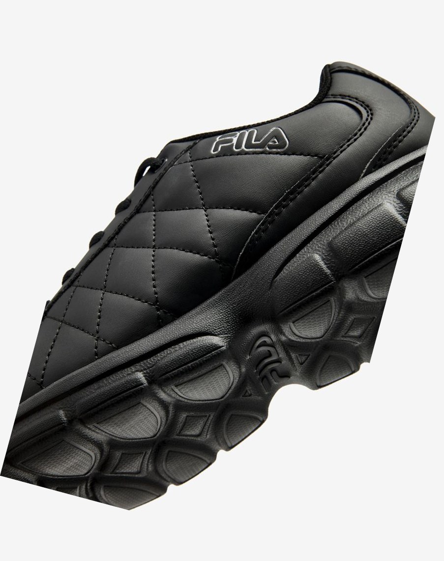 Fila Fulcrum 3 Tenis Shoes Negras Negras Plateadas | 87RHCEYTF