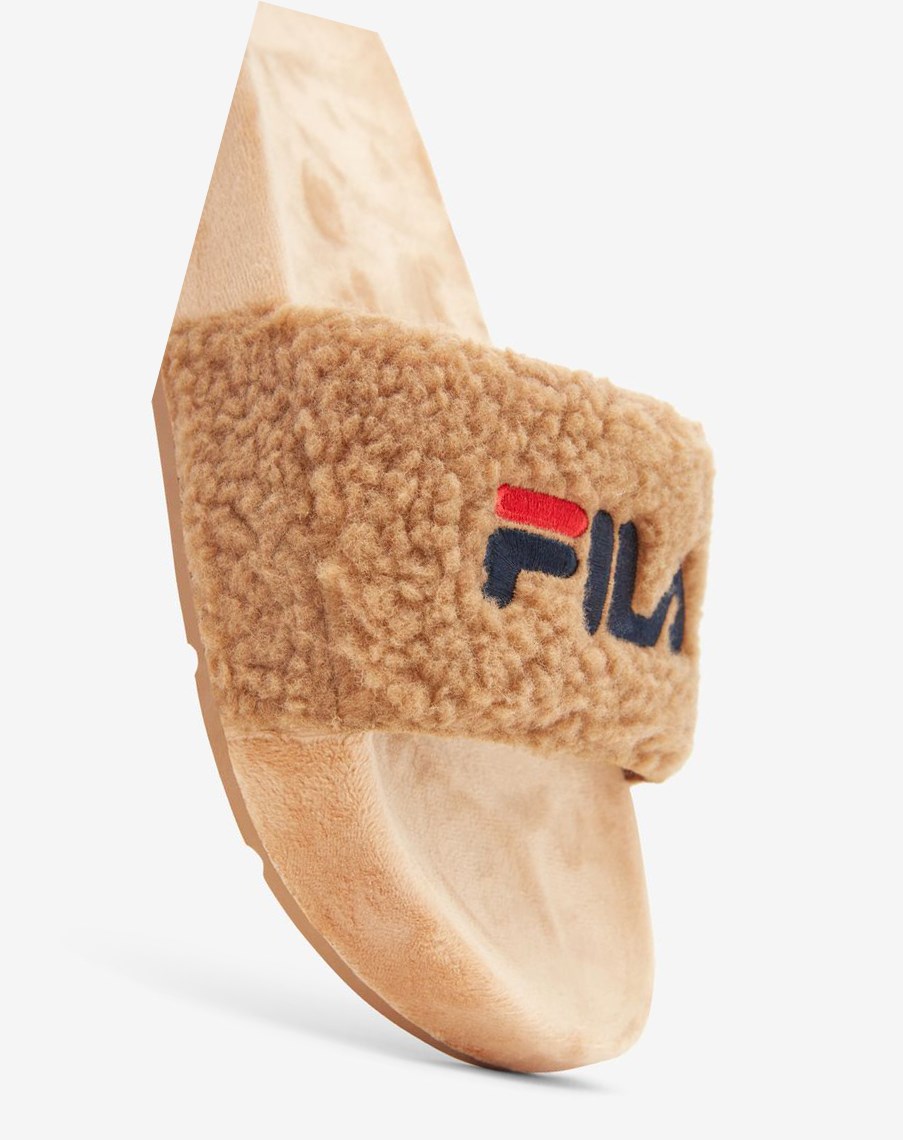 Fila Fuzzy Drifter Chanclas Sandals Beige Azul Marino Rojas | 72SKGLNEQ