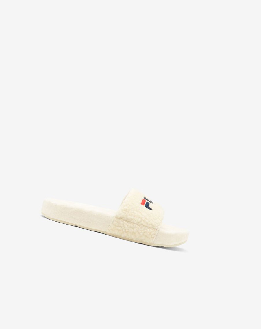 Fila Fuzzy Drifter Chanclas Sandals Creme Azul Marino Rojas | 85CPURTZA