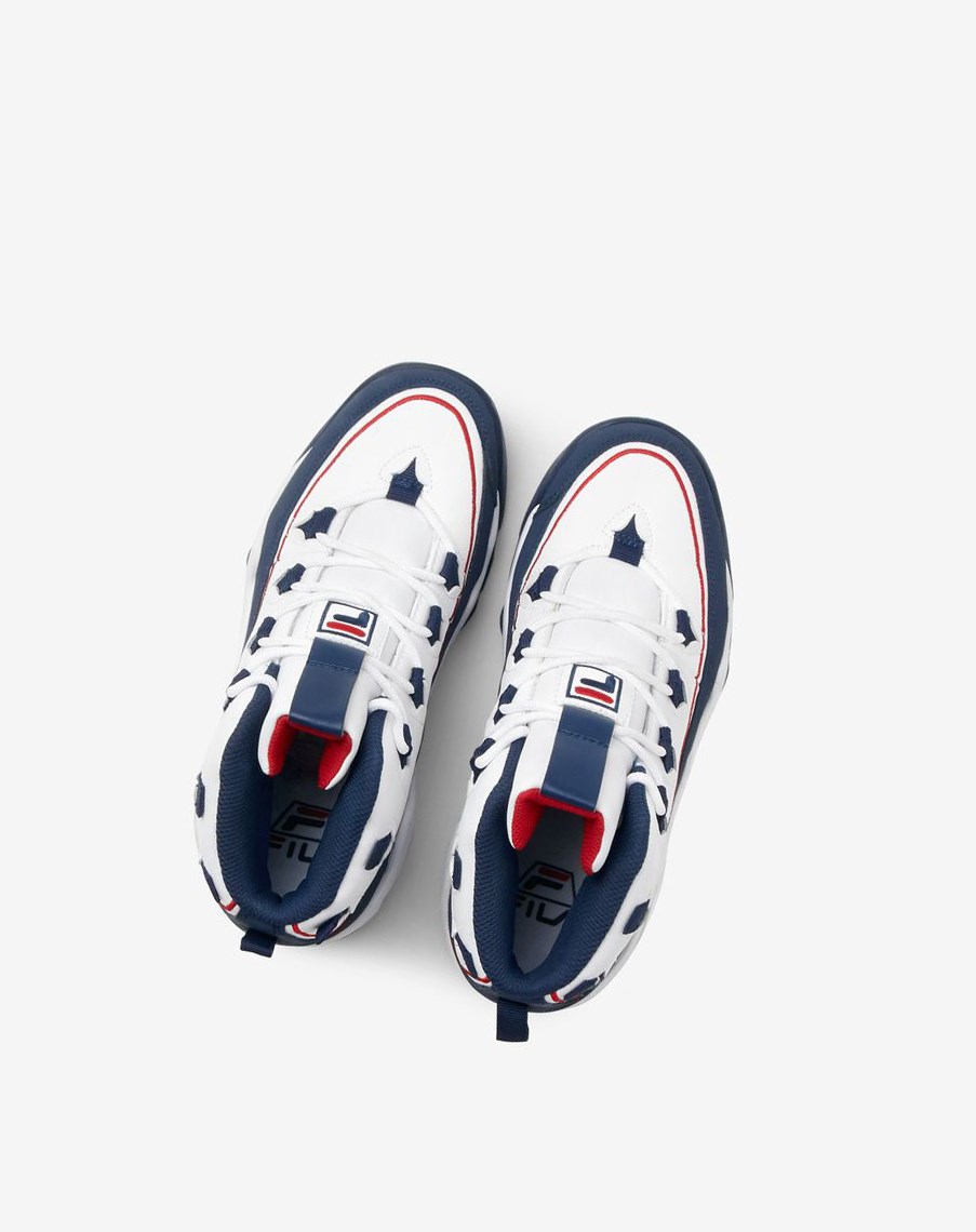 Fila Grant Hill 1 Offset Sneakers Blancas Azul Marino Rojas | 15NIBGUQS