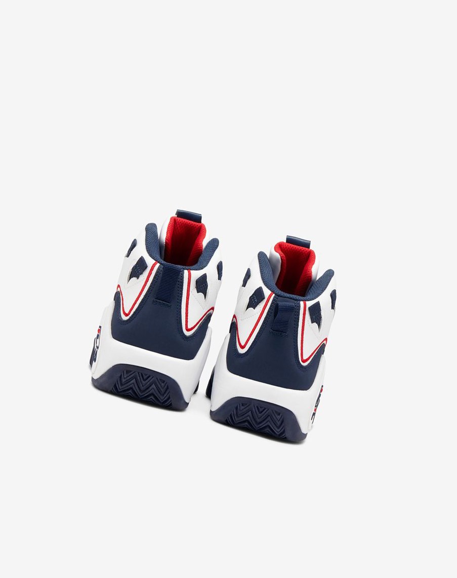 Fila Grant Hill 1 Offset Sneakers Blancas Azul Marino Rojas | 15NIBGUQS
