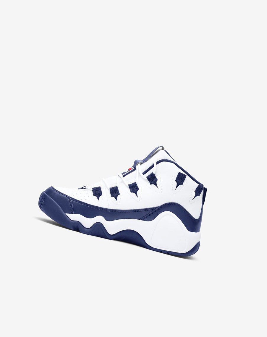 Fila Grant Hill 1 Sneakers Blancas Azul Marino Rojas | 29PQNGEVZ