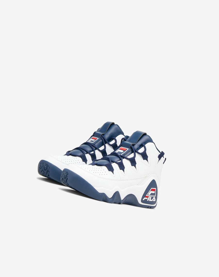 Fila Grant Hill 1 Sneakers Blancas Azul Marino Rojas | 36ACKREWI