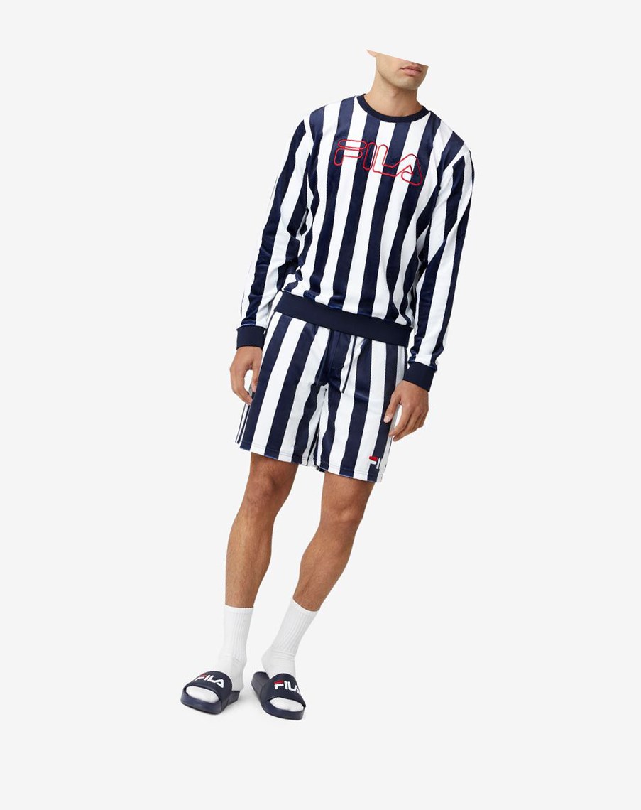 Fila Grid Velour Corta Blancas | 65TJFHVAY