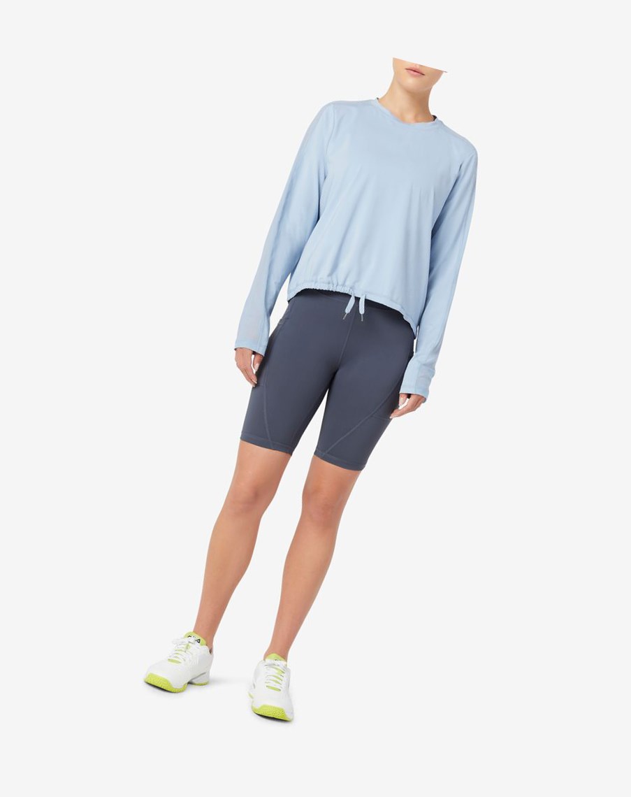 Fila Gym Queen Long Sleeve Top Azules Azules | 09XFDECGW