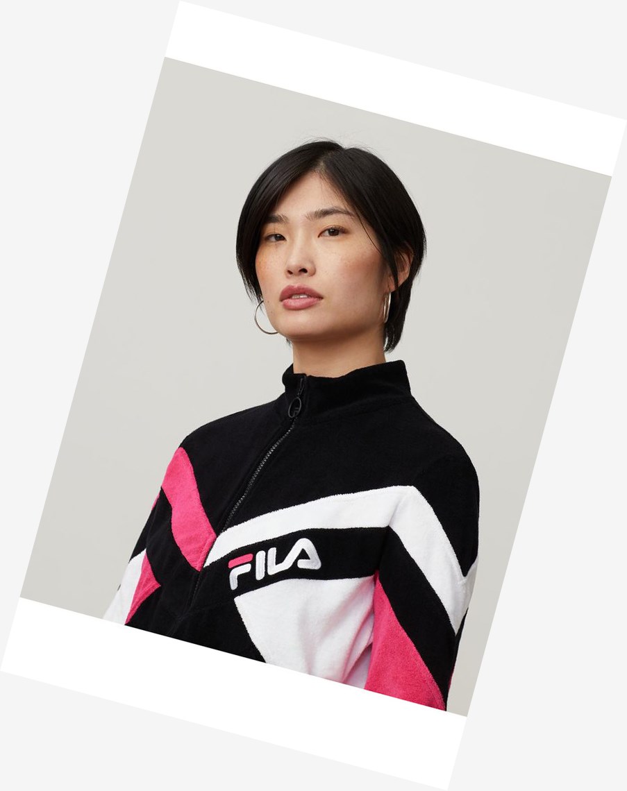 Fila Hadley Jacket Blk/Mage/Wht | 37CFIWZYS