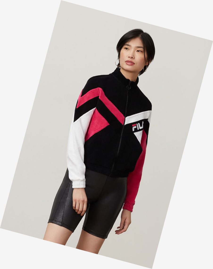 Fila Hadley Jacket Blk/Mage/Wht | 37CFIWZYS