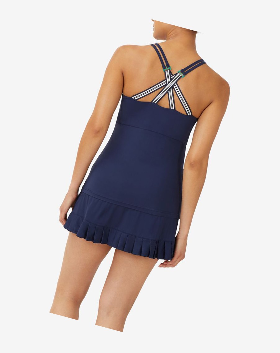 Fila Heritage Cami Tank Azul Marino | 14XLSQVIN