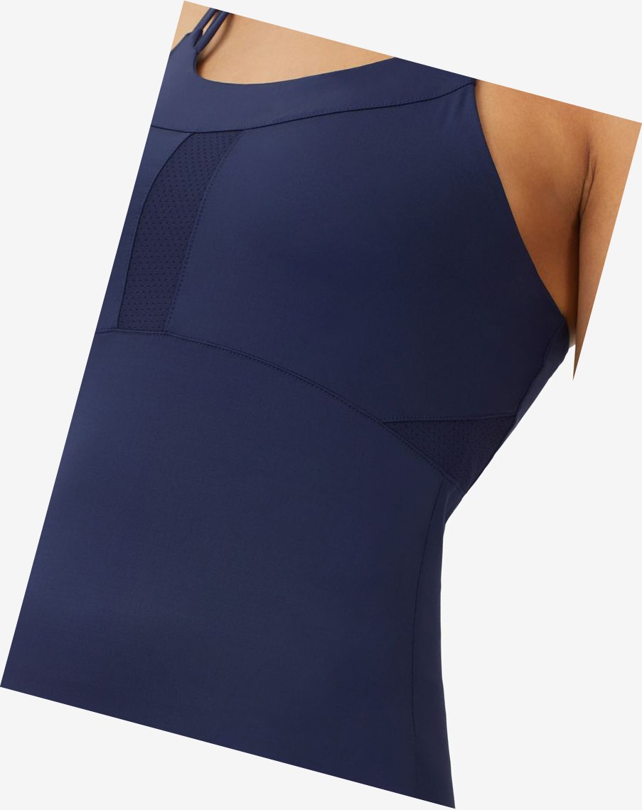 Fila Heritage Cami Tank Azul Marino | 48ZMTQYIE