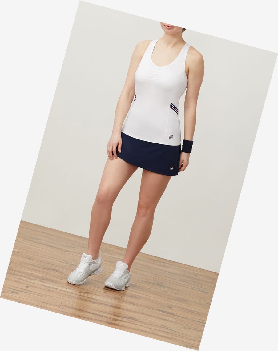 Fila Heritage Cami Wht/Navy/Cred | 94LVXRCQI