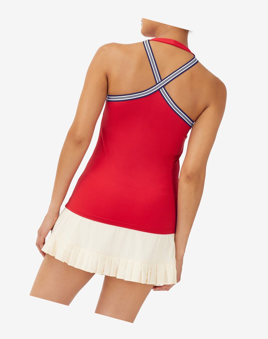 Fila Heritage Halter Tank 640 Crimson | 39UAIXYEN