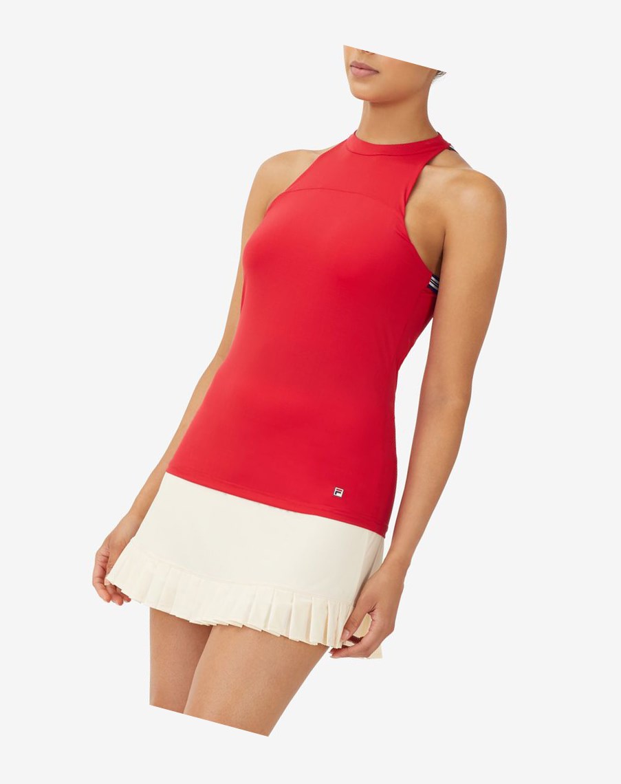 Fila Heritage Halter Tank 640 Crimson | 93ALIZOKU