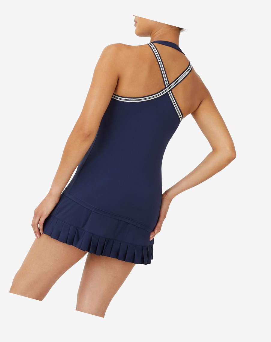 Fila Heritage Halter Tank Azul Marino | 10TDYHZNB