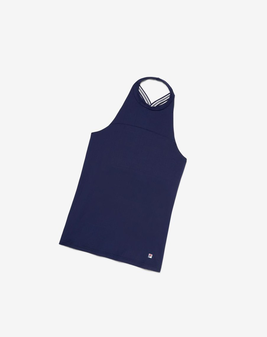Fila Heritage Halter Tank Azul Marino | 95EQIRDPL