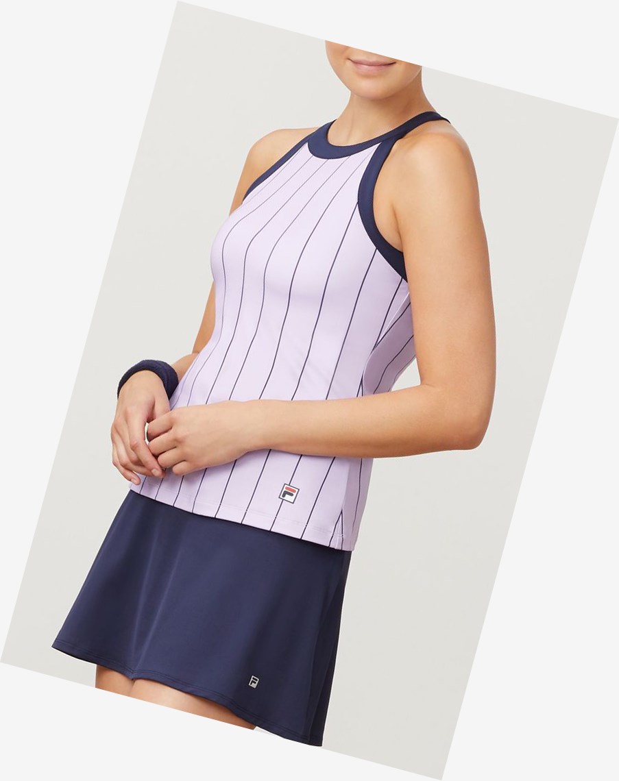 Fila Heritage Halter Tank Plils/Navy | 30VHEIBYM