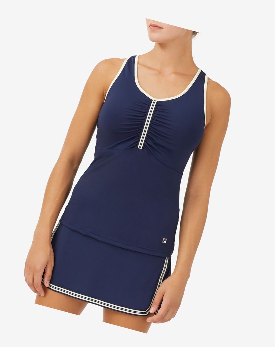 Fila Heritage Racerback Tank Azul Marino | 34GQFUMRI