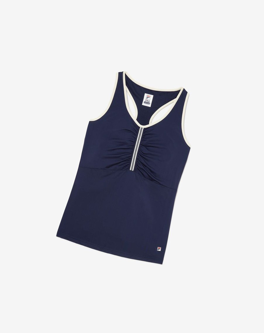 Fila Heritage Racerback Tank Azul Marino | 34GQFUMRI