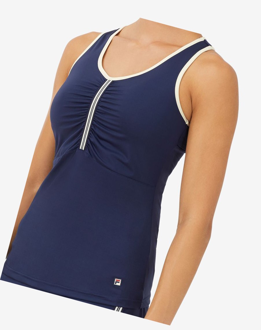 Fila Heritage Racerback Tank Azul Marino | 74SINTYDL