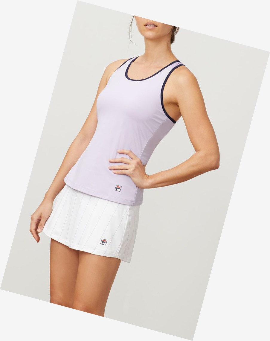 Fila Heritage Racerback Tank Plil/Navy | 58SKWMJAI